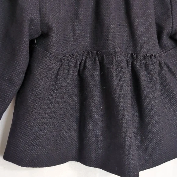 Simply Vera Black Tweed Swing Jacket Shrug Size 12 - Picture 6 of 8
